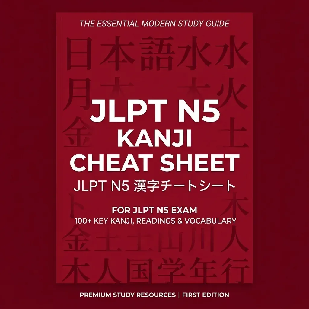 JLPT N5 Kanji List PDF cover