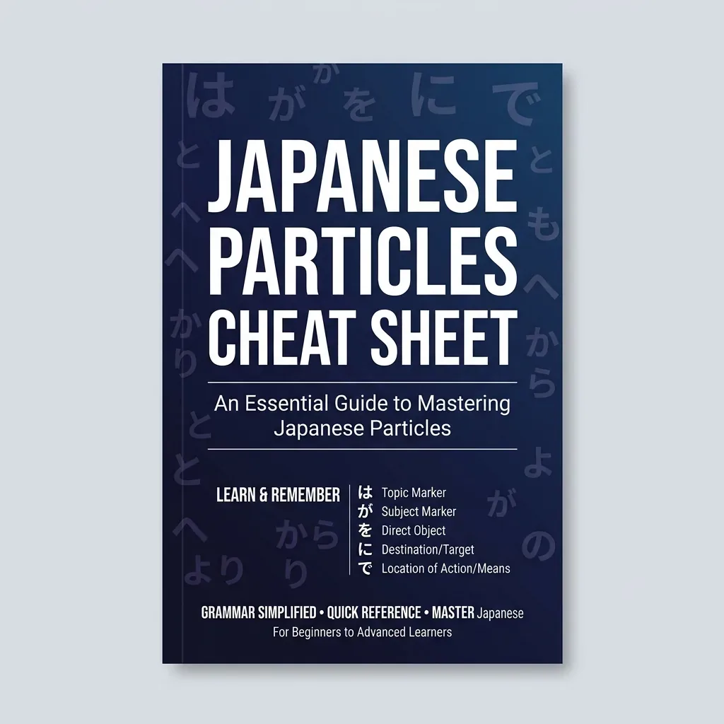 Japanese Particles Cheat Sheet cover
