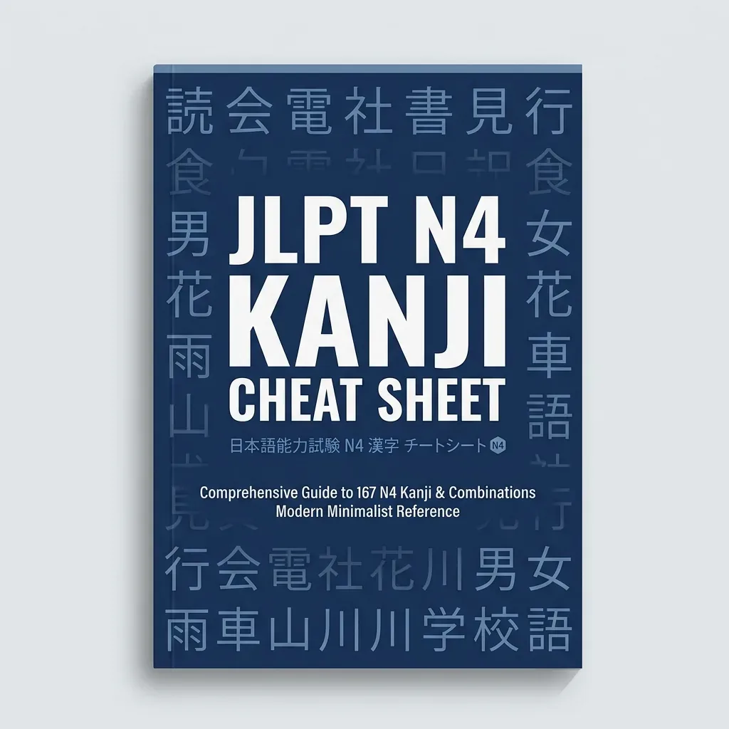JLPT N4 Kanji List PDF cover