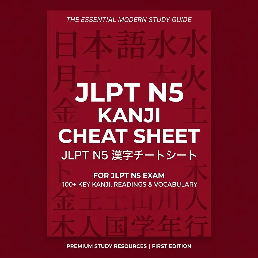 JLPT N5 Kanji List PDF cover