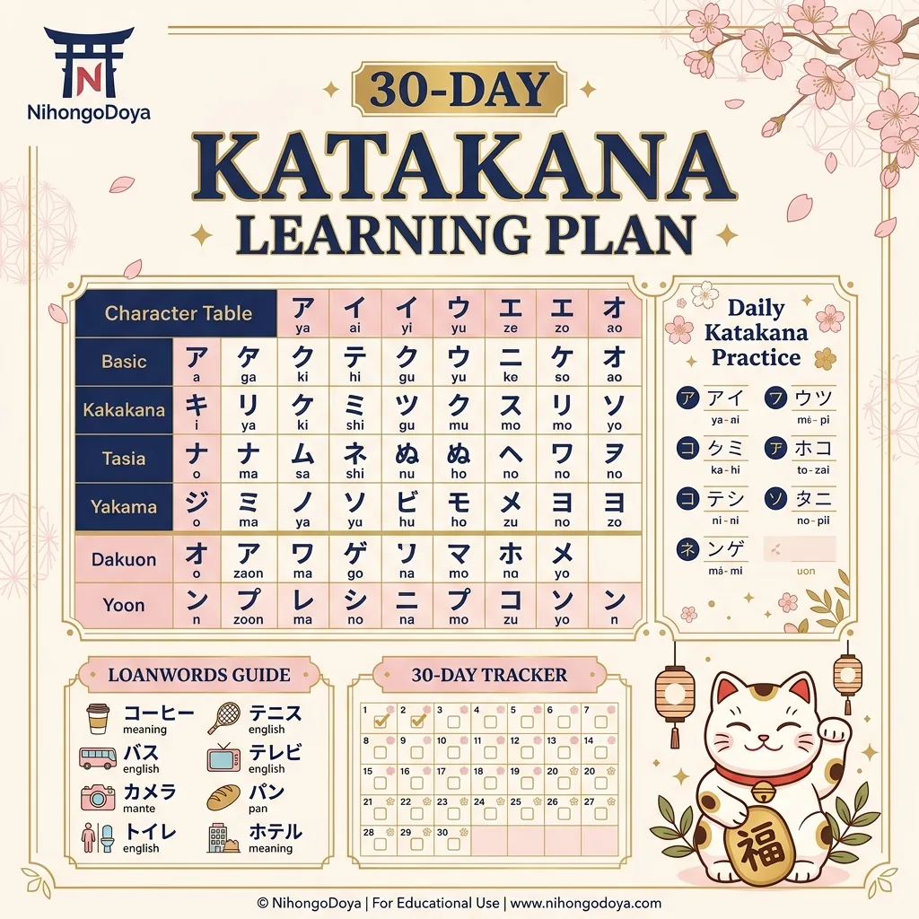 30-Day Katakana Learning Plan cover