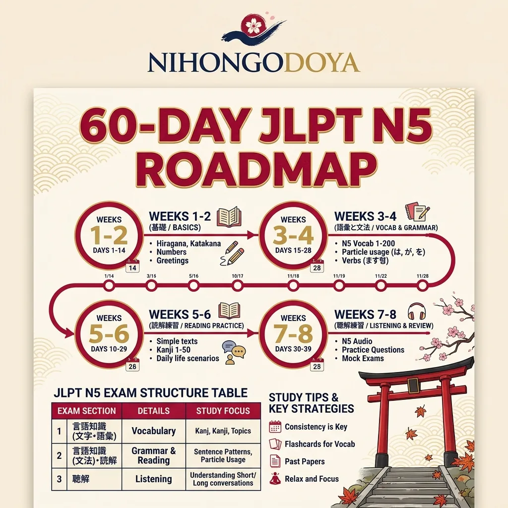 60-Day JLPT N5 Roadmap cover