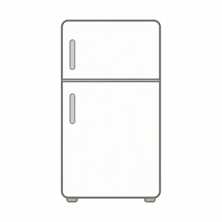 Simple educational illustration of a refrigerator
