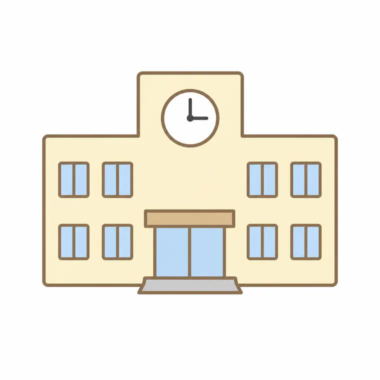 Simple educational illustration of a school