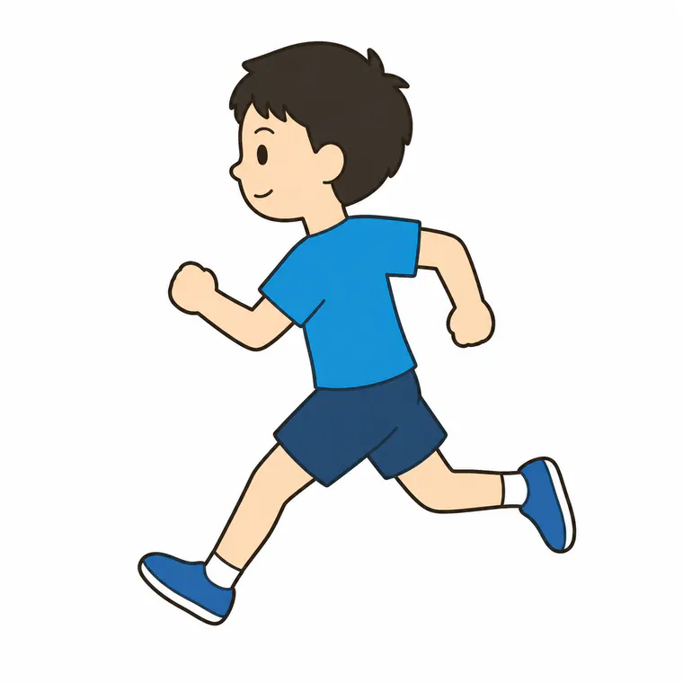 Simple educational illustration of a person running